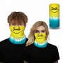 UV-Schutzmaske und farbenfroher Logo-Aufdruck WeMask