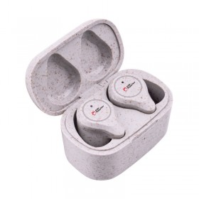 Kabellose Ohrhörer Logo für auf umweltfreundlichen Ohrhörern – Bewerben Sie Ihre Marke nachhaltig