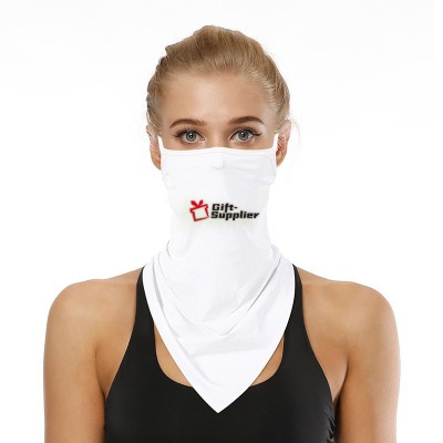 Weiße Gesichtsmaske aus 100 % Polyester-Mikrofaser, Halstuch für Männer und Frauen